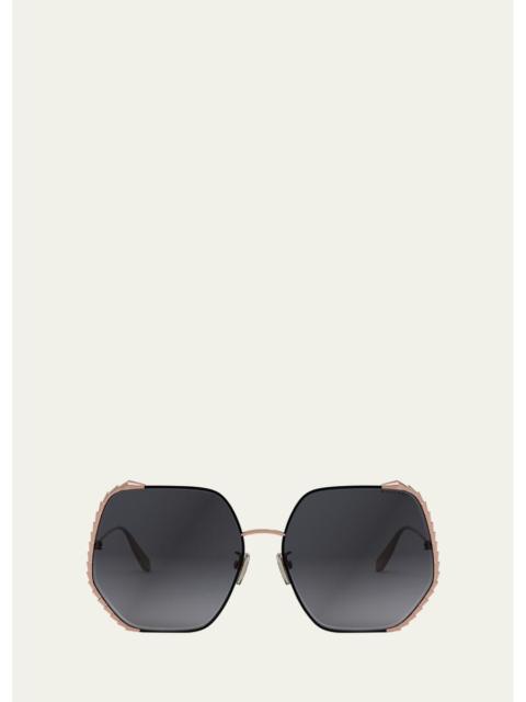 BVLGARI Serpenti Geometric Sunglasses