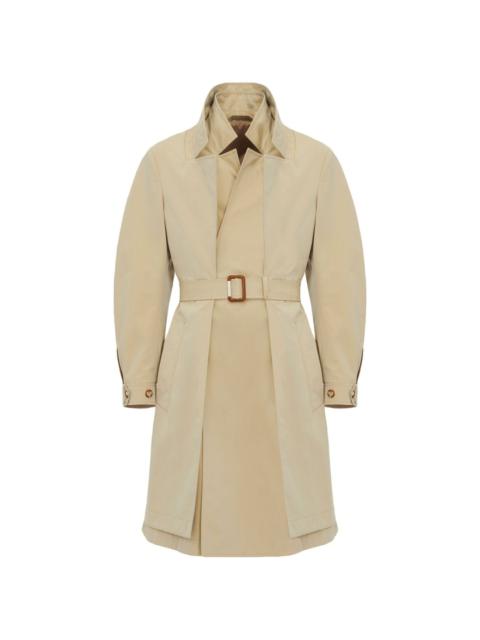 reconstructed layered trench coat