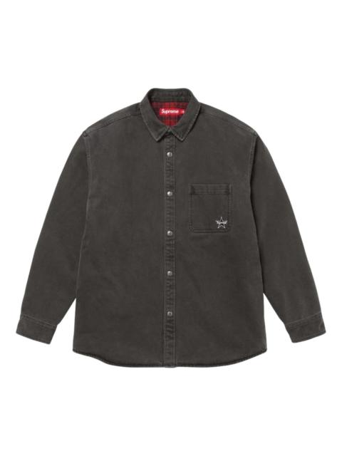 Supreme Supreme FW25 Quilted Lined Denim Snap Shirt 'Black' SUP-FW25-140-BLK