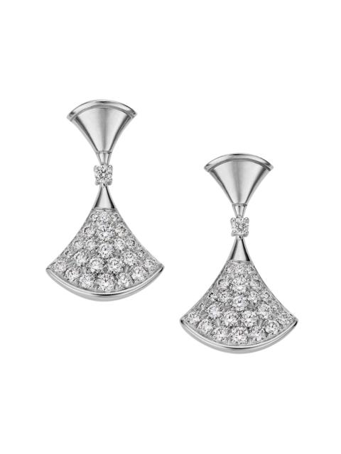 BVLGARI Divas' 꿈 18ct 화이트 골드와 0.94ct 다이아몬드 이어링