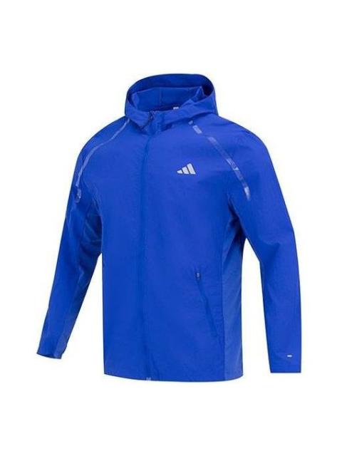 adidas Marathon Warm-Up Running Jacket 'Blue' IB8266