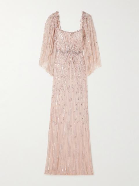 JENNY PACKHAM Bright Star Embellished Sequined Tulle Gown