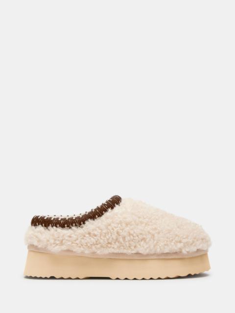 STEVE MADDEN SELENA FAUX SHEARLING NATURAL