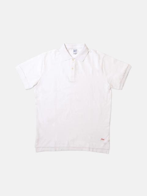 J. PRESS WHITE PIQUE BURGEE POLO - TRIM FIT