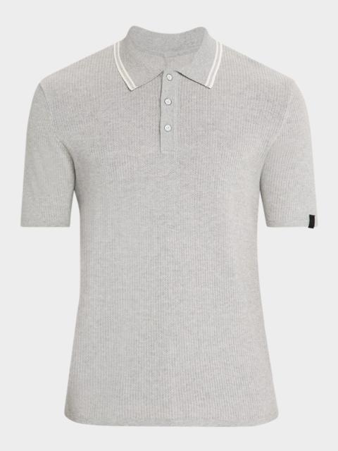 rag & bone Men's Harvey Tipped Knit Polo Shirt