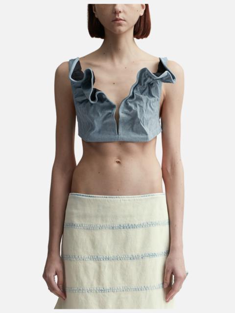 Y/Project SCRUNCHED DENIM BRALETTE
