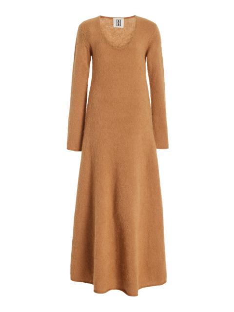 Exclusive Wool-Mohair Midi Dress brown