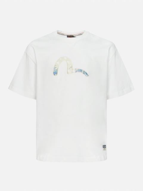 PANDA AND SEAGULL PRINT LOOSE FIT T-SHIRT