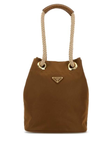 Prada Prada Women Camel Re-Nylon Prada Mariner Bucket Bag