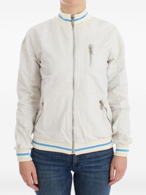 John Galliano logo-print zip-up sweatshirt