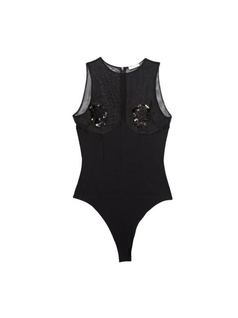 Fleur du Mal Embellished Cup Bodysuit