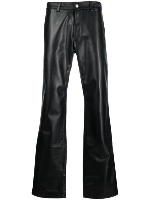 MISBHV x UFO361 slight-flare leather trousers