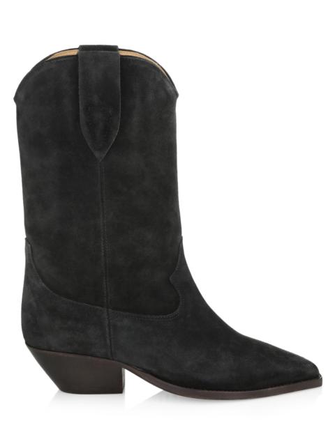 Isabel Marant Women's Duerto 40MM Suede Western Boots - Faded Black