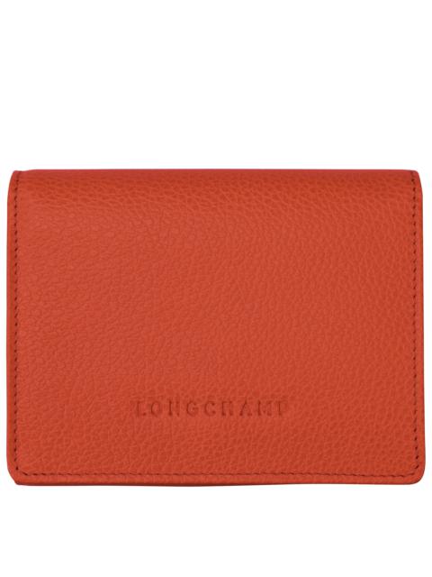 Longchamp Le Foulonné Wallet Paprika - Leather