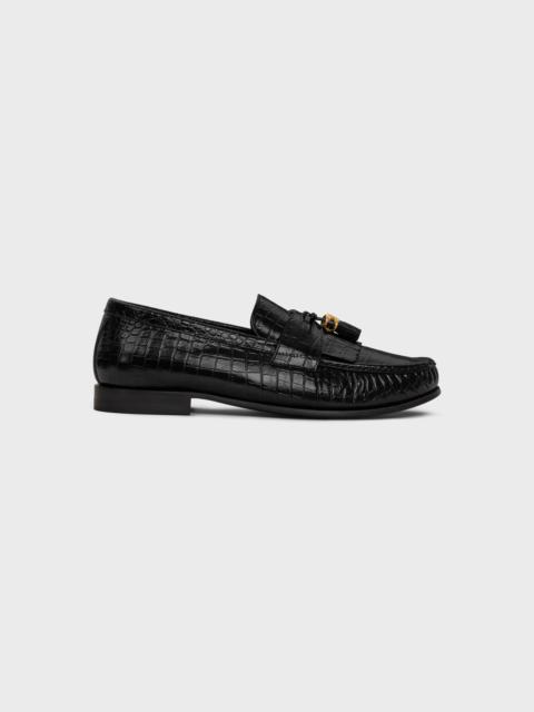 CELINE CELINE LUCO LOAFER WITH TRIOMPHE TASSELS in Crocodile Stamped Calfskin