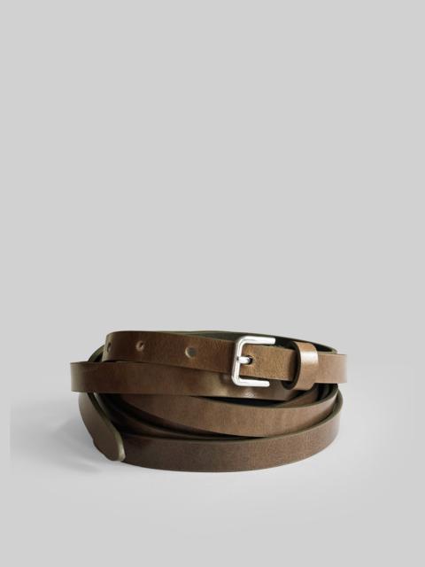 The Frankie Shop Eyam Leather Belt - Olive