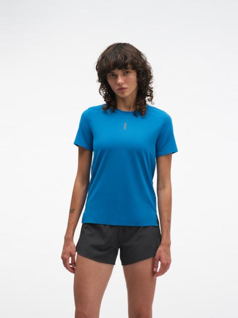 HOKA Women's EveryRun Short Sleeve Shirt in Night Glow Blue