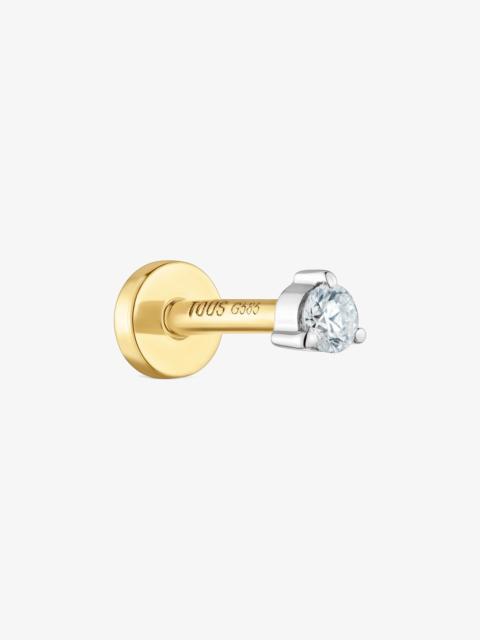 TOUS 14K solid gold Piercing with 6 mm diamond TOUS Basics