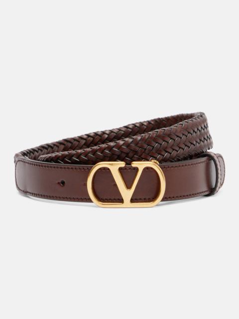 Valentino VLogo braided leather belt