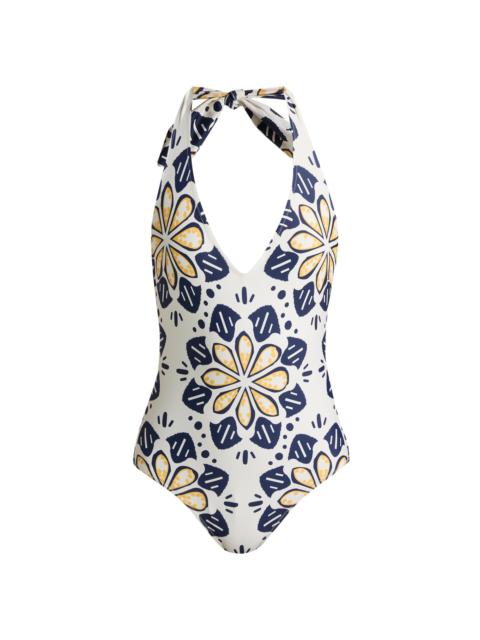 lemlem Women's Lidya Geometric Floral One-Piece Swimsuit - Adey Soleile