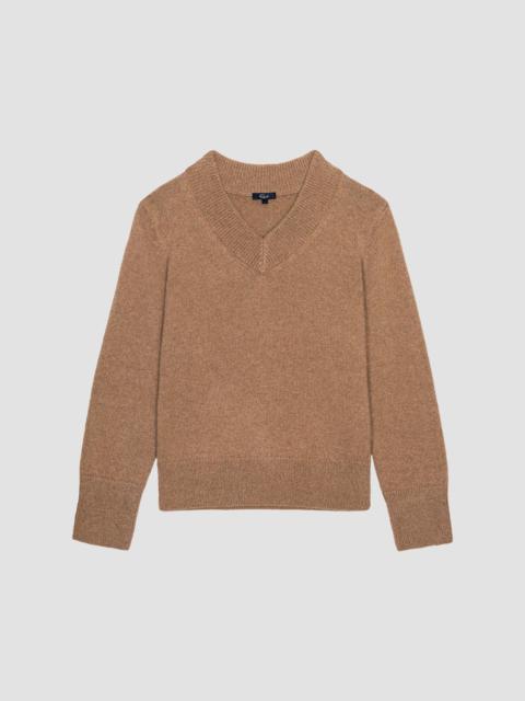 Rails Women's Lidya Cotton-Wool V-Neck Sweater - Heather Camel