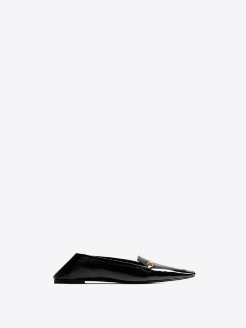 SAINT LAURENT chris slippers in patent leather