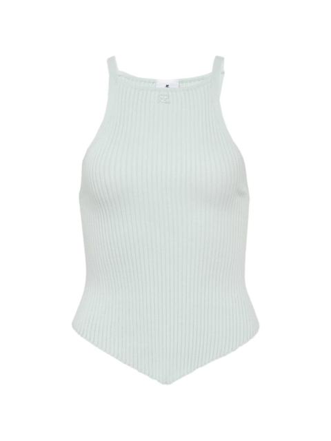 courrèges pointy rib knit top