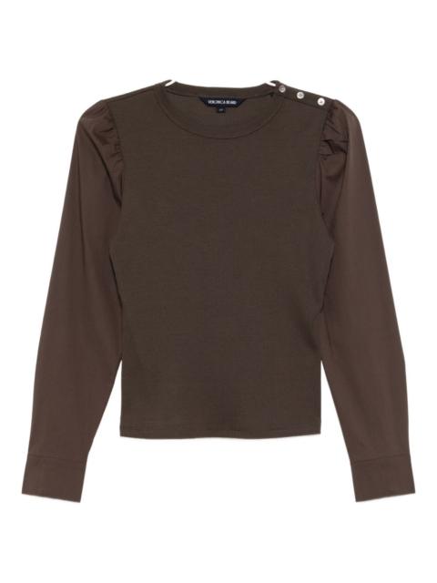 VERONICA BEARD Fersia mixed-media tee