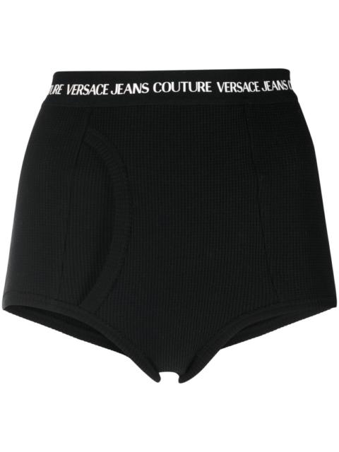 logo band mini shorts