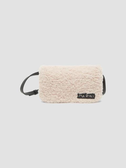 Marni Men's Faux Fur Pochette - Silk White