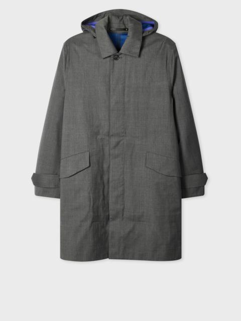 Paul Smith Grey 'Storm System' 3-Layer Hooded Mac