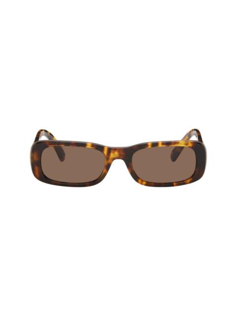Miu Miu Brown Rectangular Sunglasses
