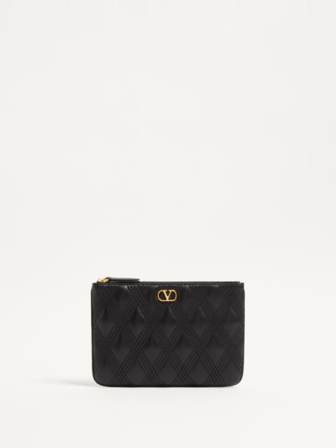 Valentino VALENTINO GARAVANI QUILTIE 67 POUCH IN QUILTED NAPPA LEATHER