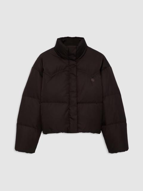 ANINE BING Oslo Cropped Puffer - Dark Brown