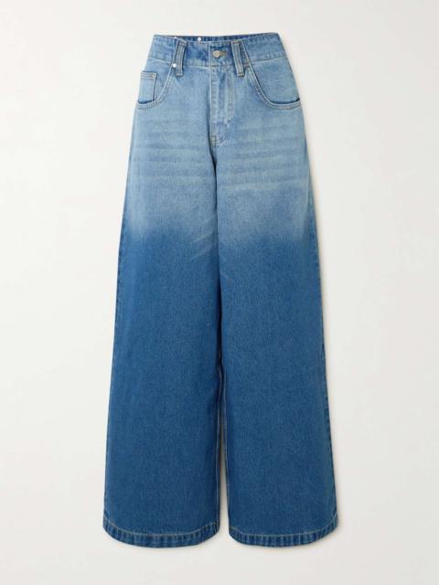 Dion Lee Low-rise wide-leg jeans