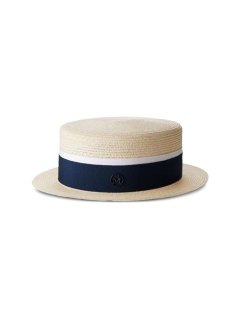 MAISON MICHEL Auguste straw canotier hat