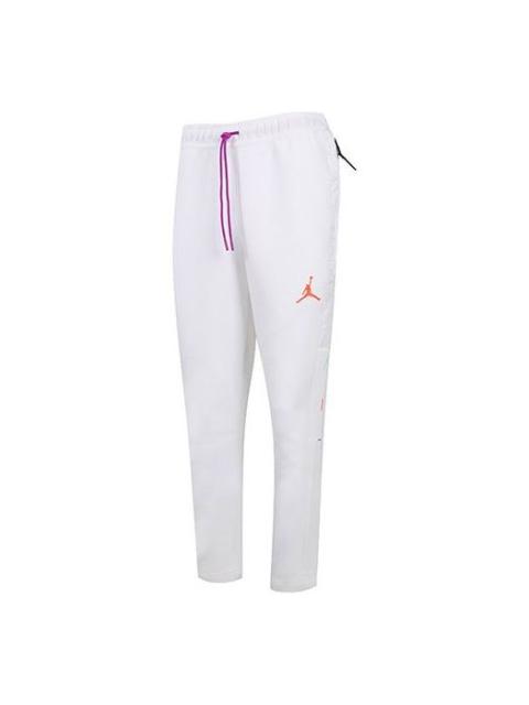 Air Jordan Drawstring Loose Training Basketball Sports Pants White CK6463-100