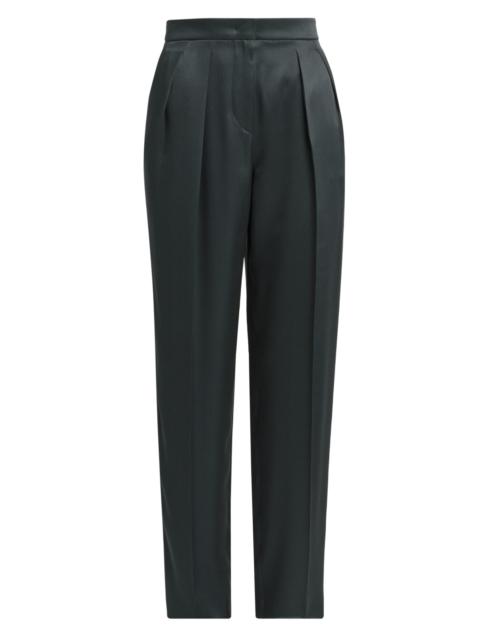 GIORGIO ARMANI Women's Double Silk Satin Trousers - Forest