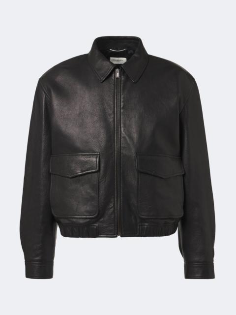SAINT LAURENT Leather blouson jacket