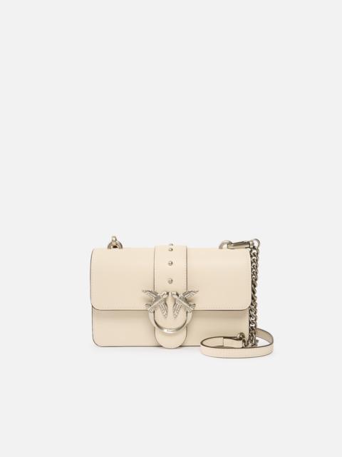 PINKO LOVE BAG ONE SMALL CROSSBODY BAG IN LEATHER