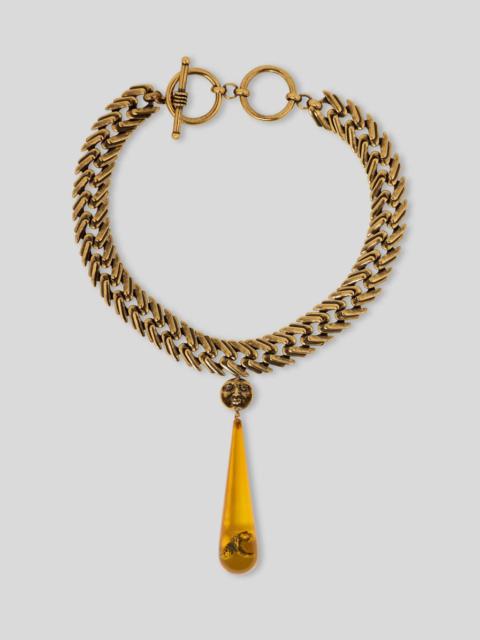 Etro DROPLET AND PAISLEY BEE NECKLACE