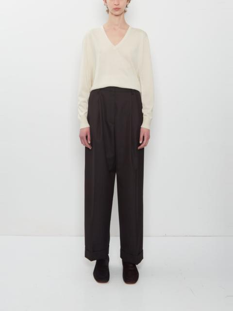 Dries Van Noten Partan Wool Pants — Dark Brown
