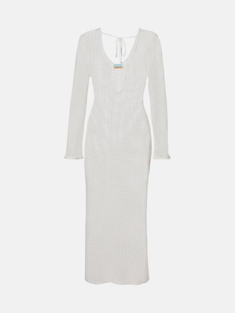 MELISSA ODABASH Casey open-knit midi dress