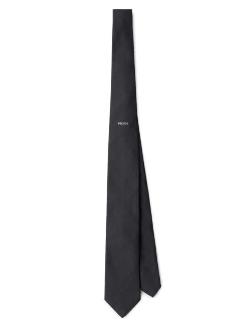 Prada Men's Silk Tie - Grey