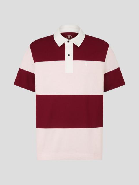BOGNER Lagos Polo shirt in Wine red/Rosé