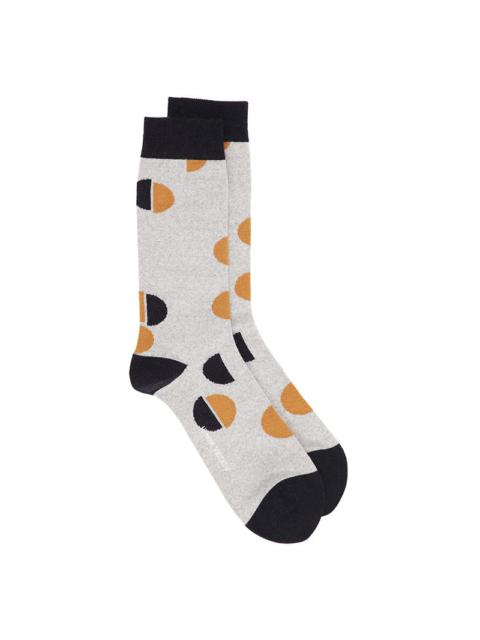 HENRIK VIBSKOV DOT SOCKS HOMME - DOT ECRU