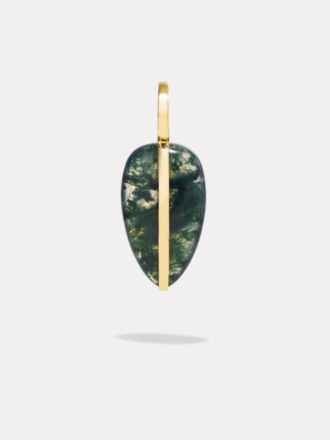 By Pariah Small Pebble Pendant | Moss Agate