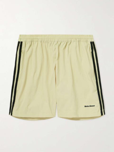 adidas Originals + Wales Bonner Wide-Leg Crochet-Trimmed Stretch Recycled-Shell Shorts