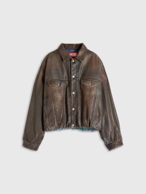 Diesel TRUCKER JACKET IN COATED DENIM