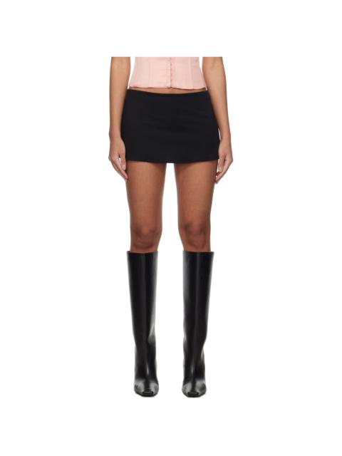 GUIZIO Black Micro Stretch Miniskirt